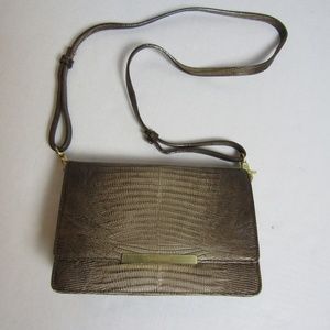 Brahmin Sable Lizard Convertible Hudson Bag